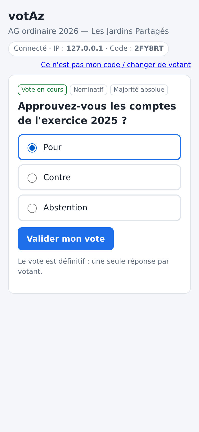 Question en cours